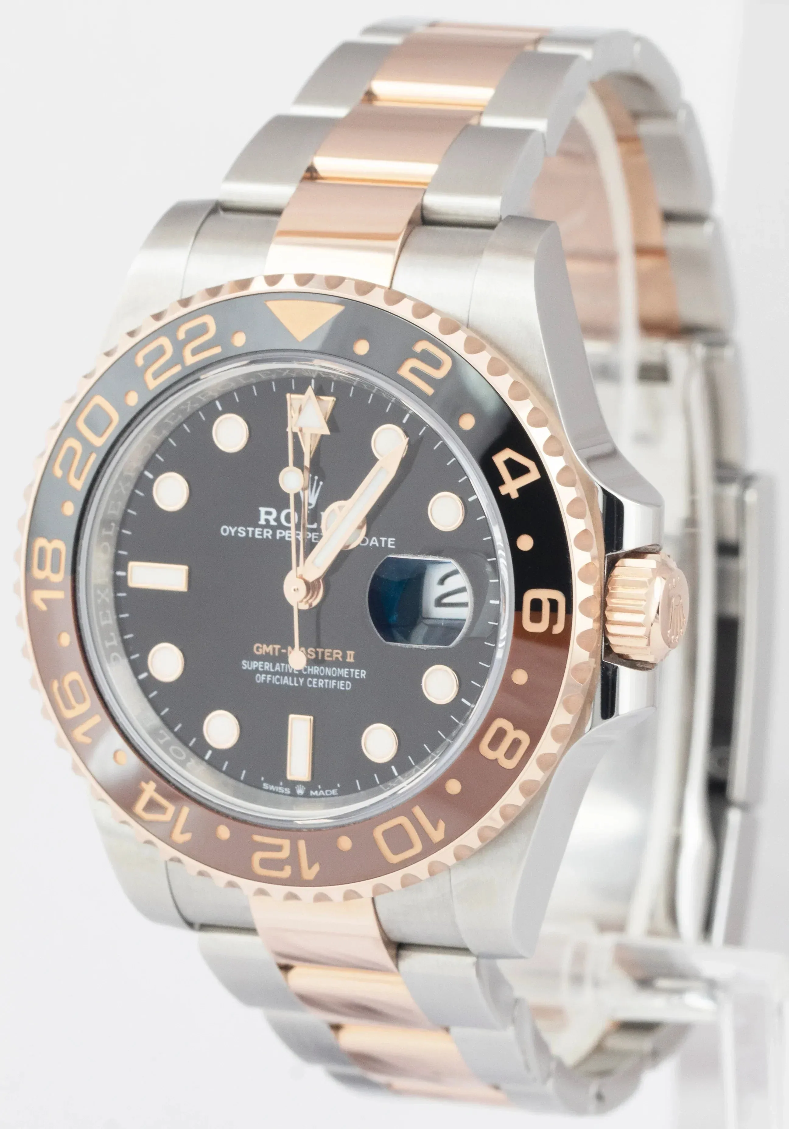 MINT 2021 PAPERS Rolex GMT-Master II ROOT BEER Rose Gold 40mm 126711 CHNR B P