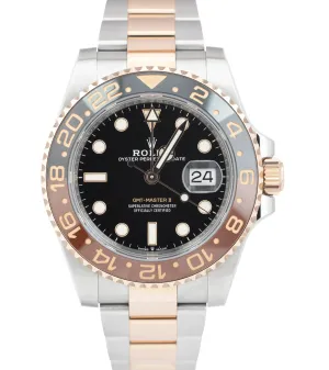 MINT 2021 PAPERS Rolex GMT-Master II ROOT BEER Rose Gold 40mm 126711 CHNR B P