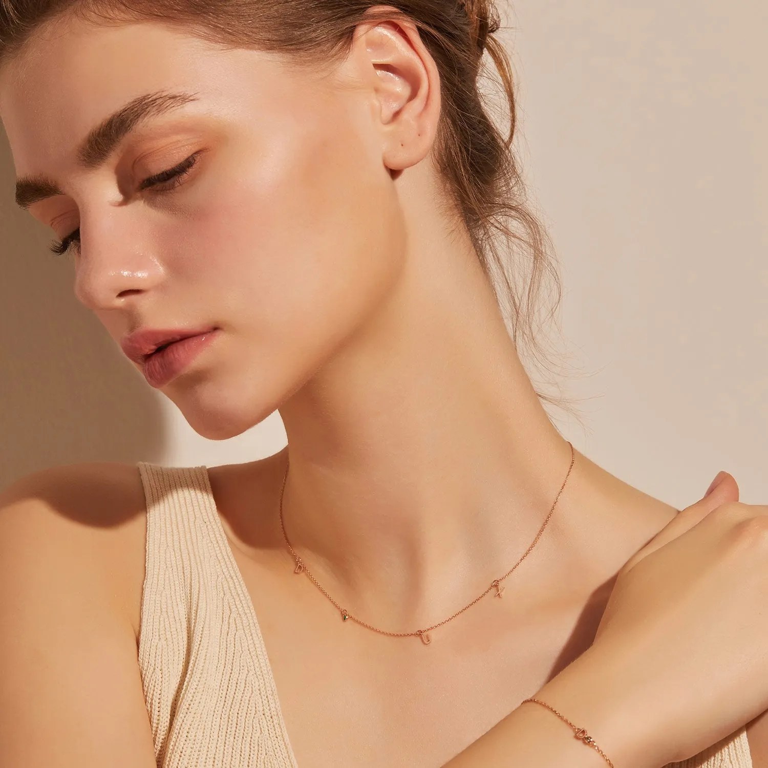 Miss. Doux Gold Necklace JDRNR3S15TG