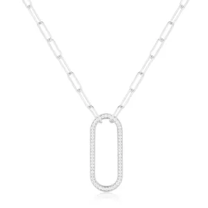 Moissaite Oval Bar Necklace