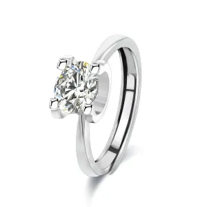 Moissanite Solitaire Engagement Ring