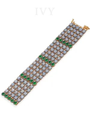 Moonstone, Tsavorite and Diamond Bracelet