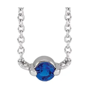 Mother's Family Curved Line Set Birthstone Necklace