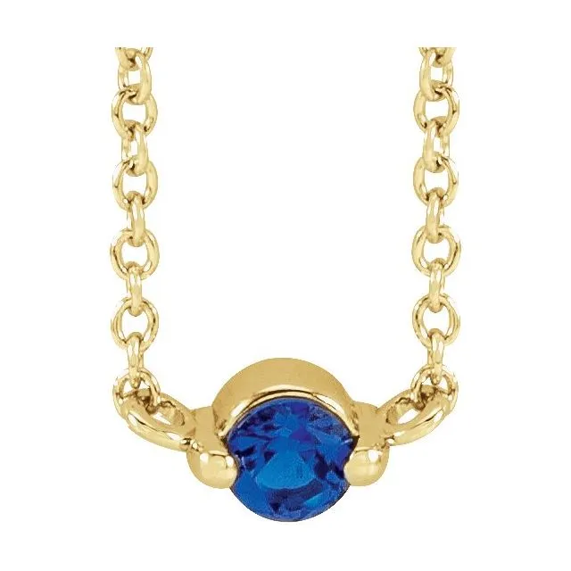 Mother's Family Curved Line Set Birthstone Necklace