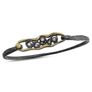 Narrow Dew Pond Diamond Bracelet with hinged loop clasp