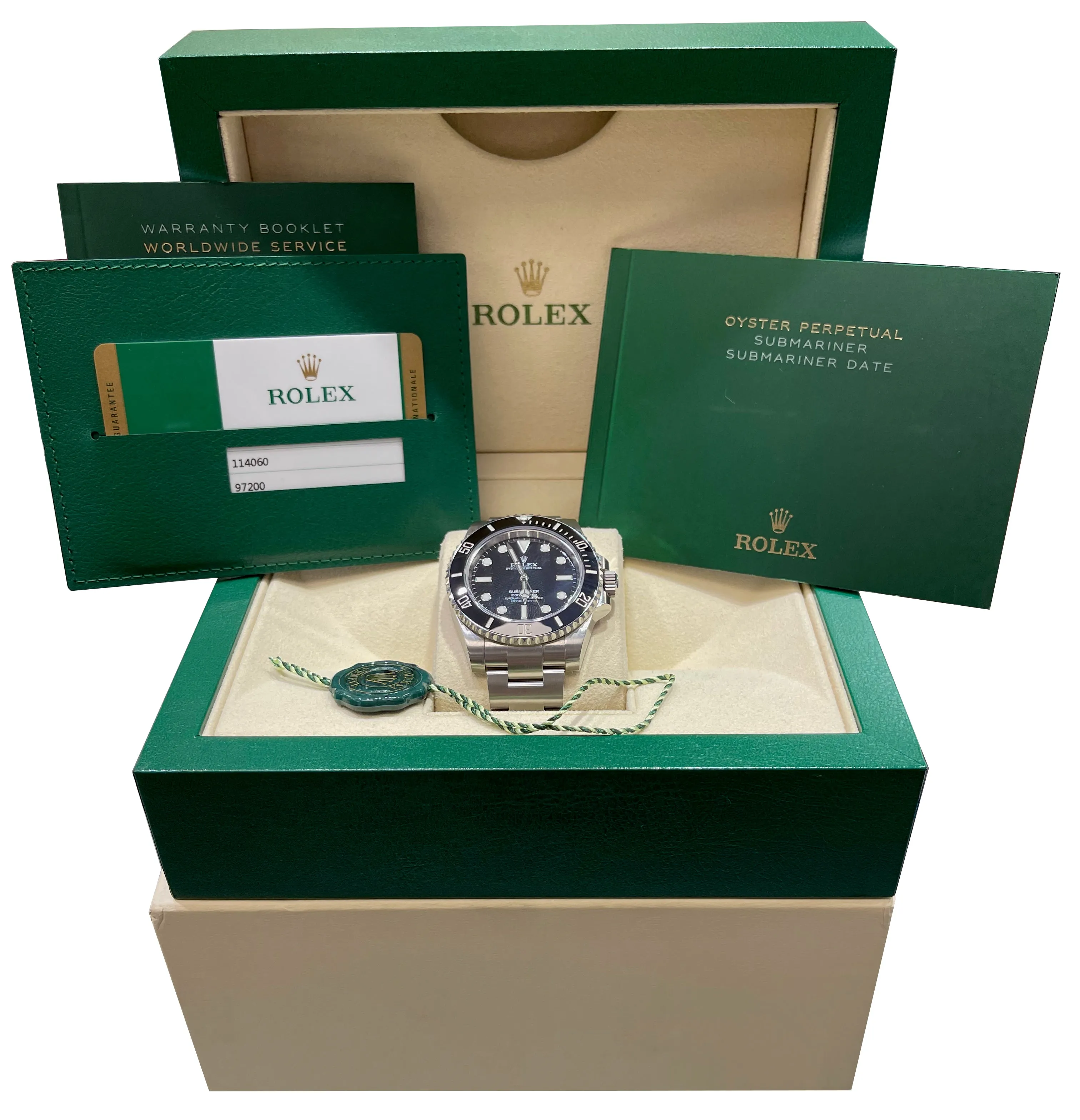 NEW 2019 Rolex Submariner No-Date Ceramic Black Stainless 40mm Watch 114060 B P
