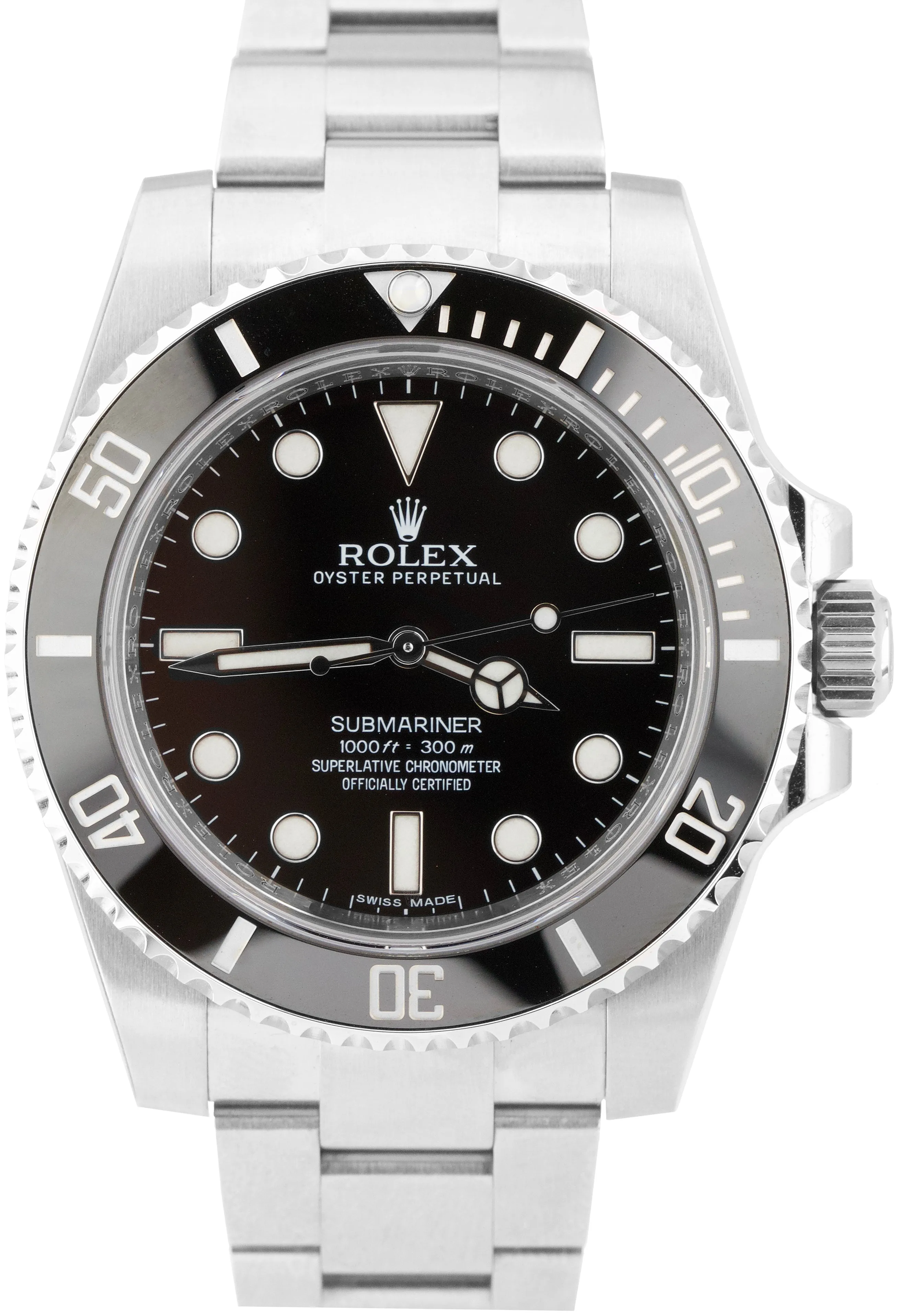 NEW 2019 Rolex Submariner No-Date Ceramic Black Stainless 40mm Watch 114060 B P