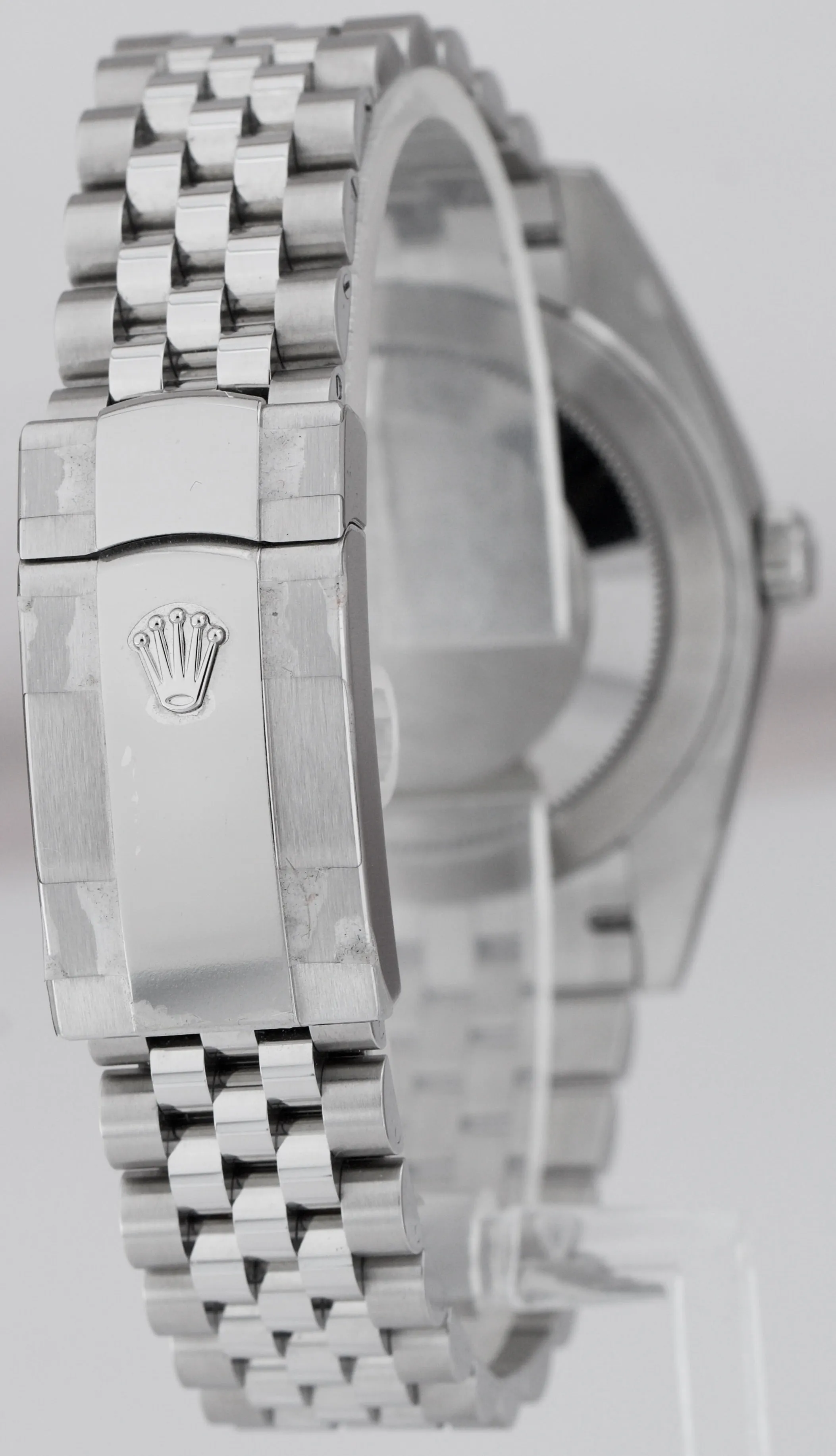 NEW 2020 STICKERED Rolex DateJust 41 Fluted Rhodium Diamond Jubilee Watch 126334