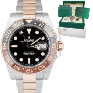 NEW APR. 2022 Rolex GMT-Master II Two-Tone Root Beer Rose 40mm Watch 126711 CHNR