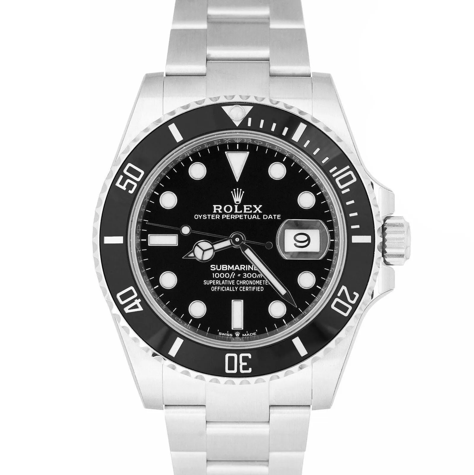 NEW APRIL 2022 Rolex Submariner 41 Date Steel Black Ceramic Watch 126610 LN