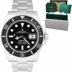 NEW APRIL 2022 Rolex Submariner 41 Date Steel Black Ceramic Watch 126610 LN