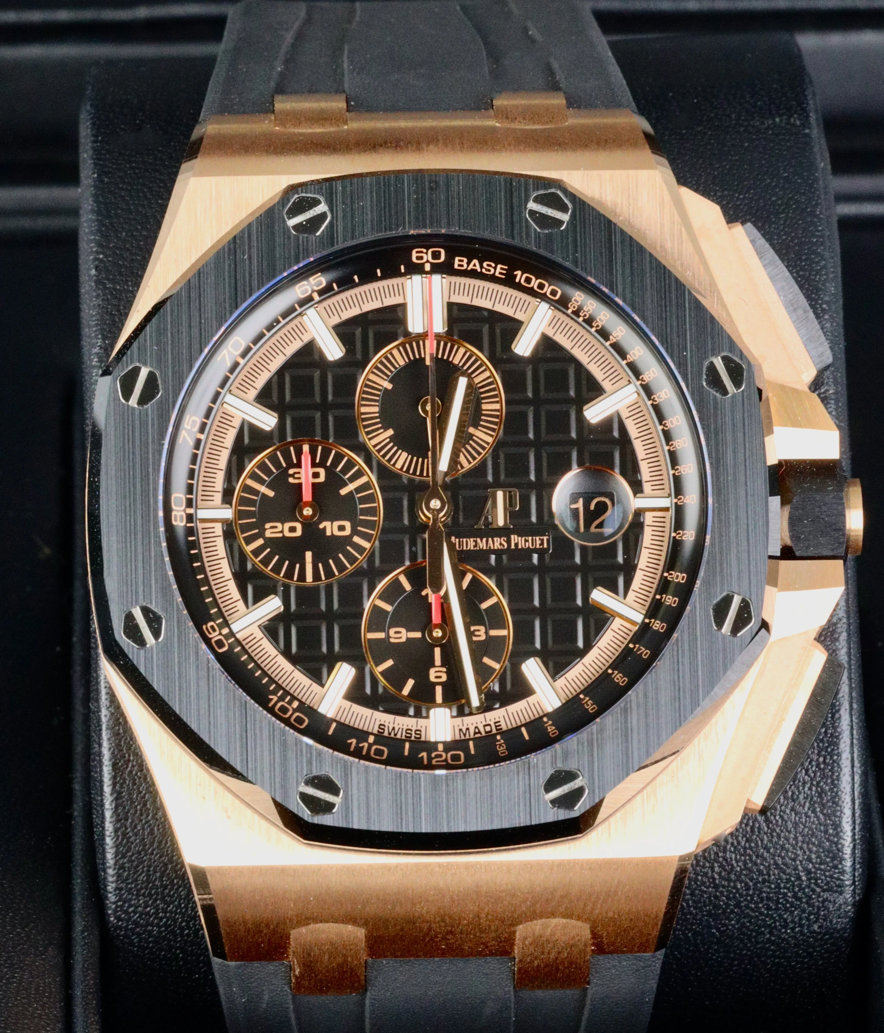 NEW DEC 2020 Audemars Piguet Royal Oak Offshore Chrono 2640118K Rose Gold Watch