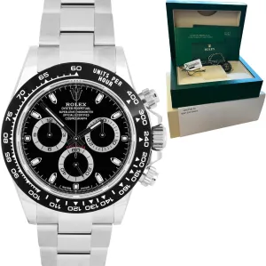 NEW NOV. 2022 Rolex Daytona Cosmograph Black Ceramic Steel 40mm Watch 116500 LN