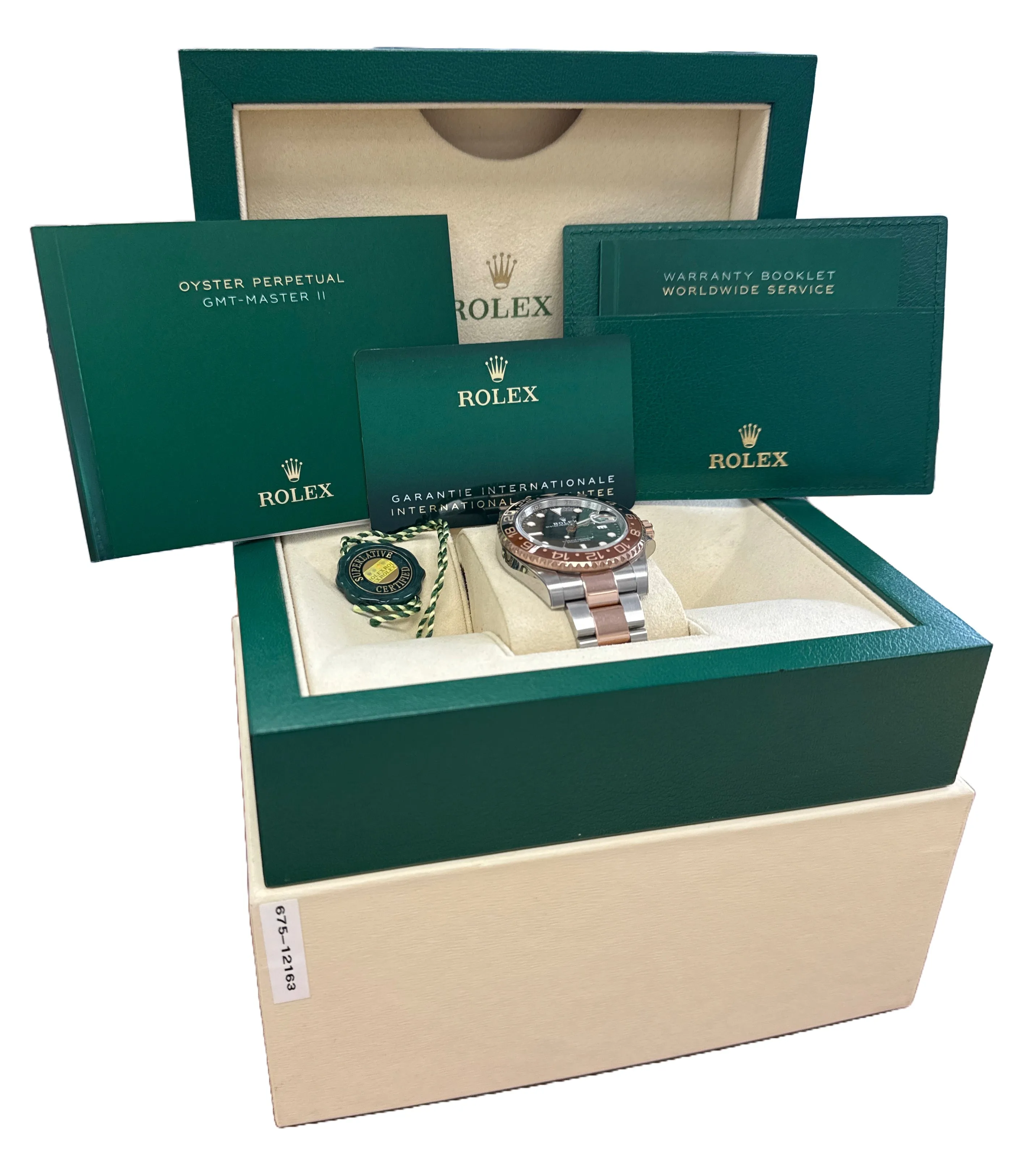 NEW PAPERS Rolex GMT-Master II Two-Tone 18K Gold ROOT-BEER 40mm 126711 CHNR BOX