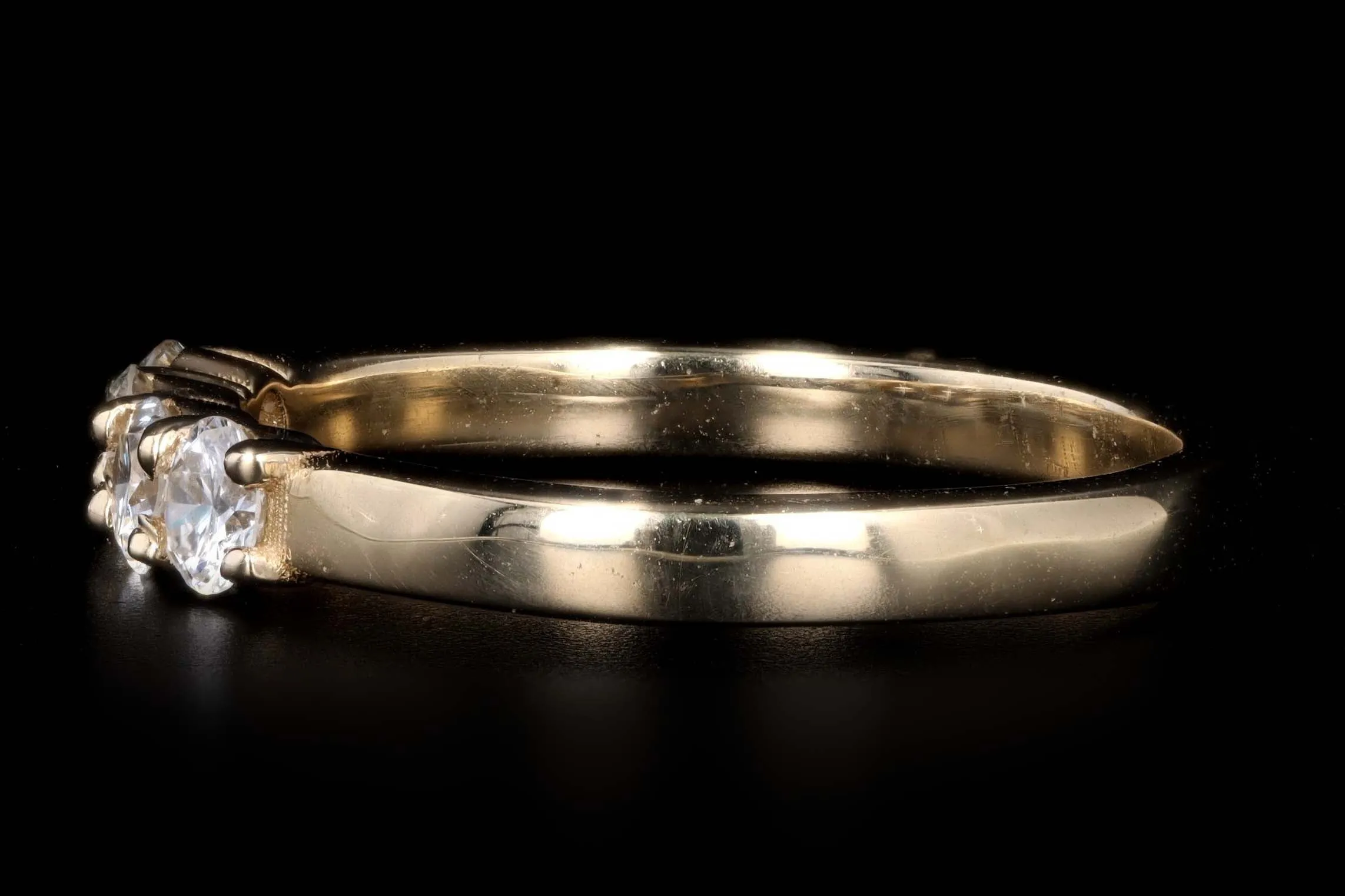 New Platinum or 14K Yellow Gold .45 Carat Total Weight Diamond Four Stone Band