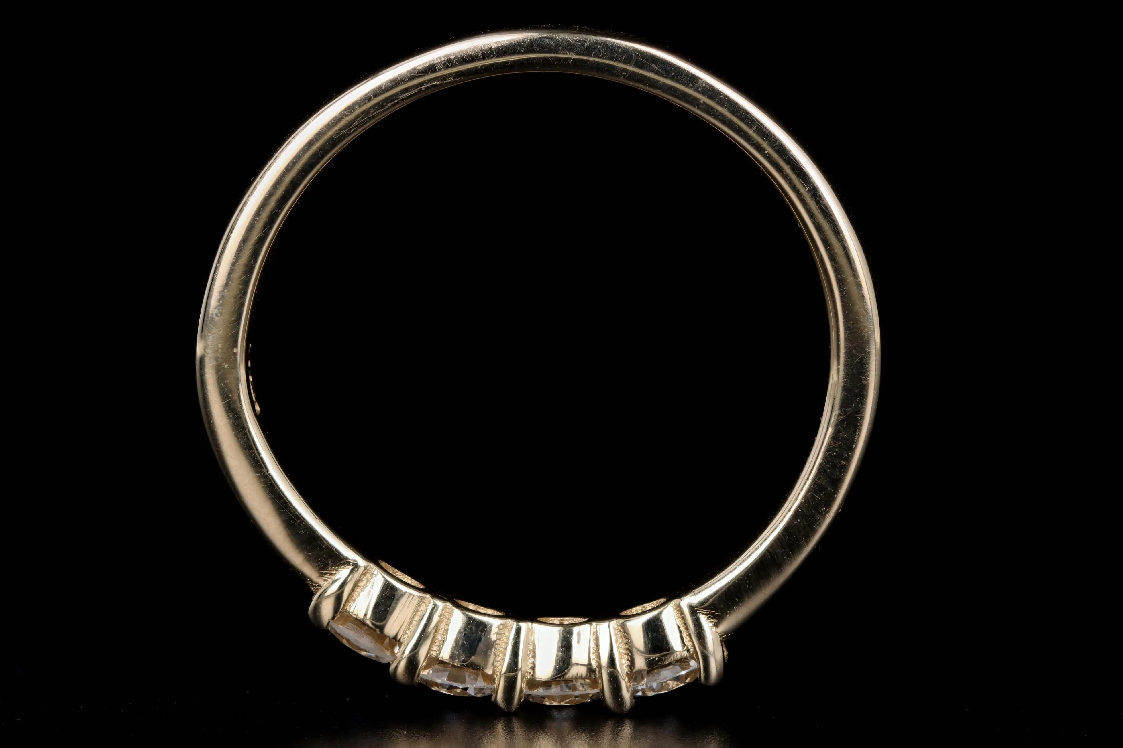 New Platinum or 14K Yellow Gold .45 Carat Total Weight Diamond Four Stone Band