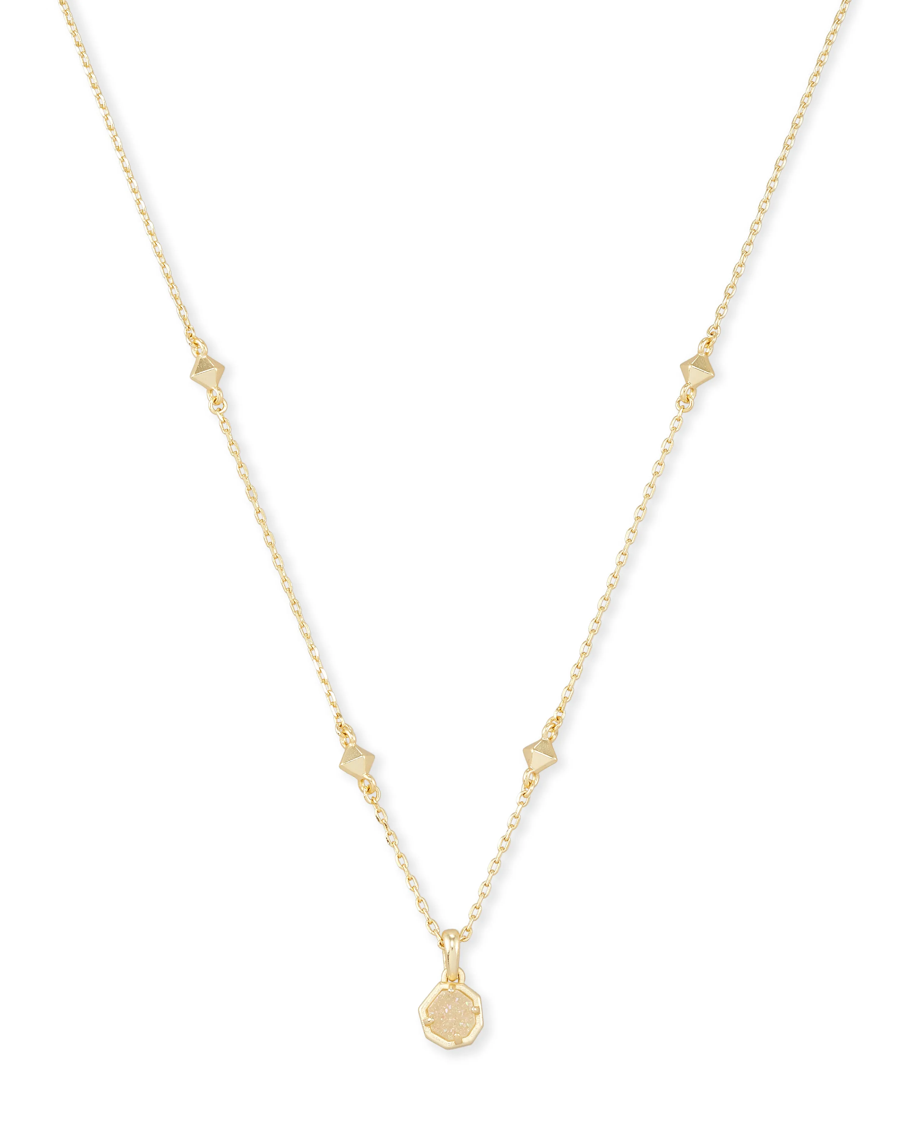Nola Short Drusy Pendant Necklace