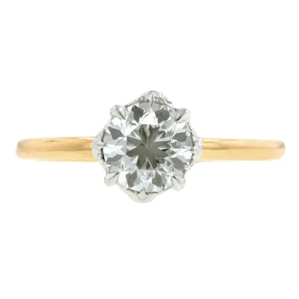 North Star Engagement Ring, Old Euro 1.03ct., West 13th Collection