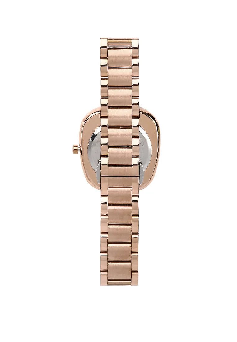Nova Rose Gold Mesh Analog Watch (Salmon)