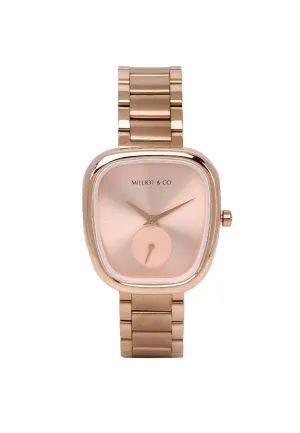 Nova Rose Gold Mesh Analog Watch (Salmon)