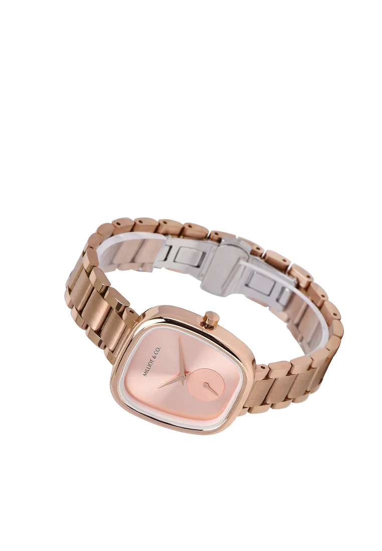 Nova Rose Gold Mesh Analog Watch (Salmon)