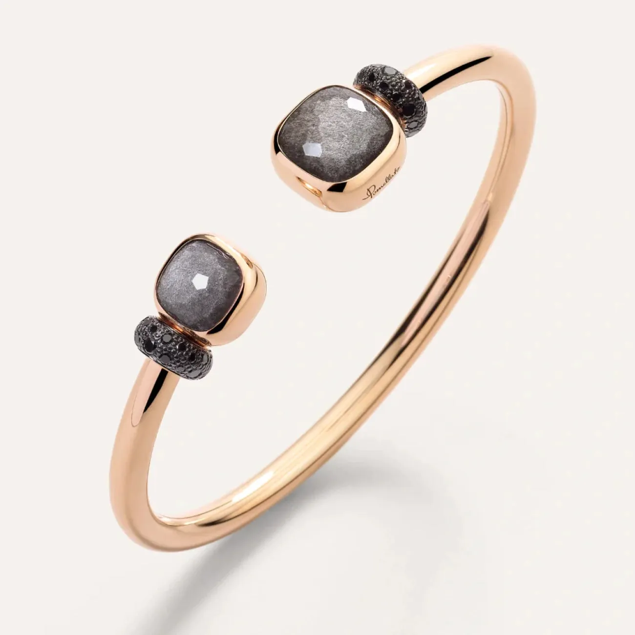 Nudo 18K Rose Gold Obsedian & Black Diamond Bracelet