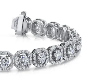 Octagon Red Carpet Diamond Bracelet with 8.69 ct.(finished) 1.2mm, 4mm