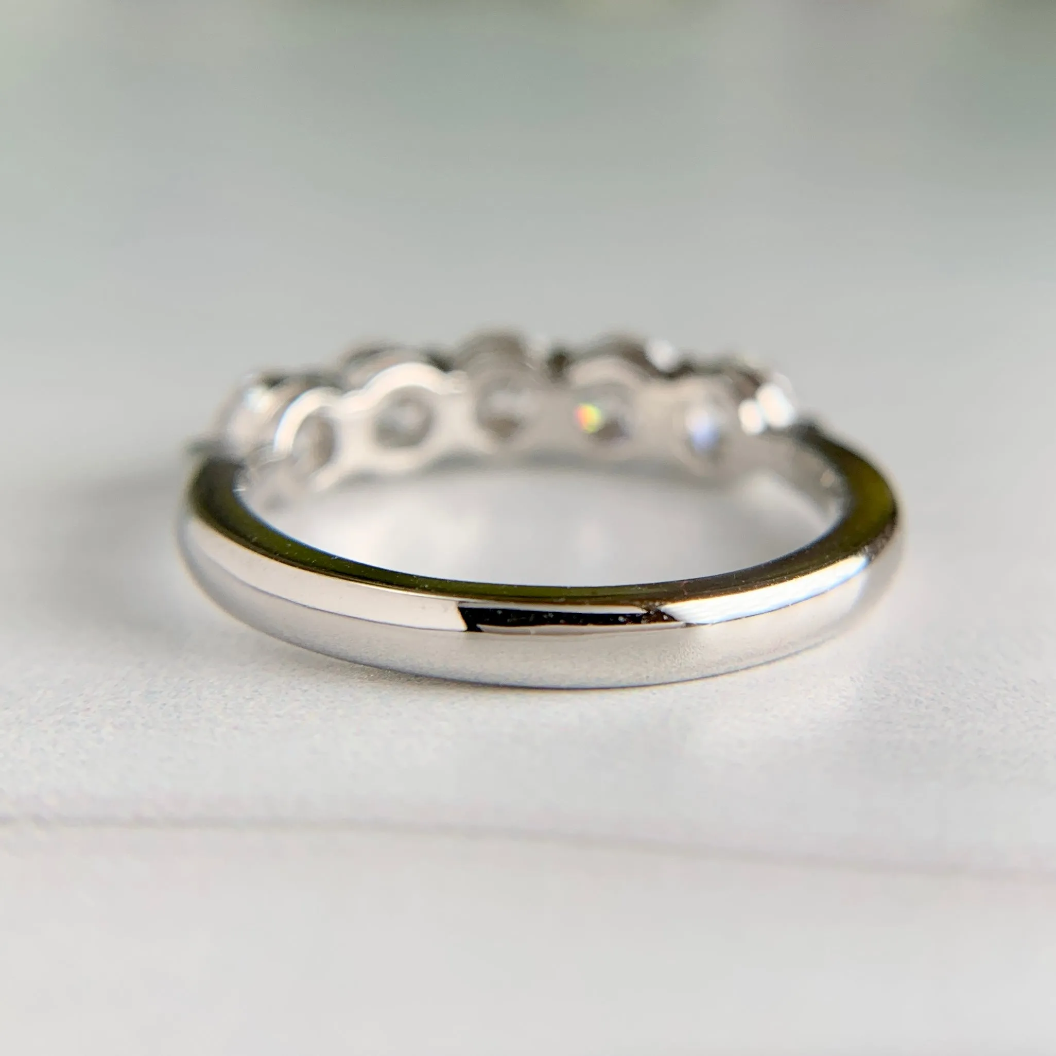 Old European Lab Diamond Band Platinum