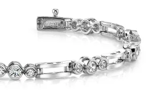 Open Link Diamond Trio Diamond Bracelet with 1.53 ct.(finished) 2.25mm, 3mm