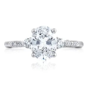 Oval 3-Stone Engagement Ring