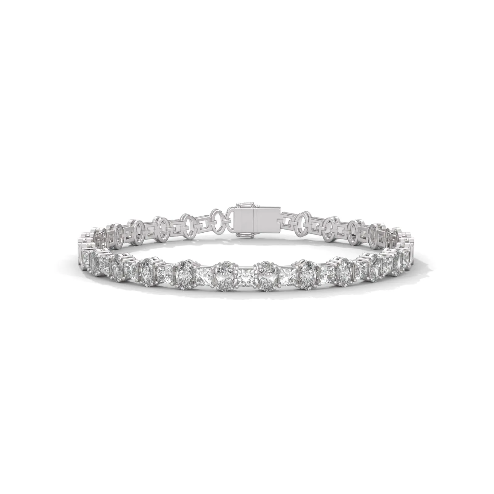 Oval & Princess Diamond Bracelet