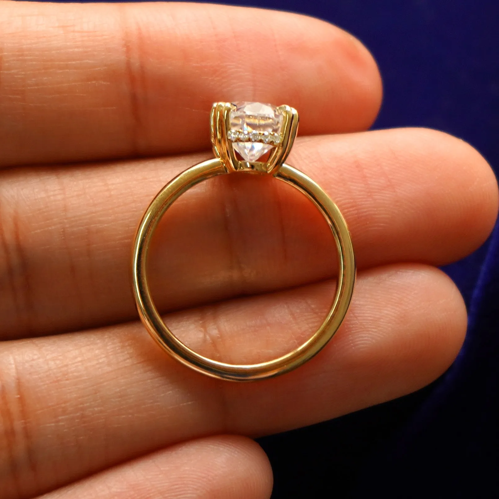 Oval Moissanite Halo Ring
