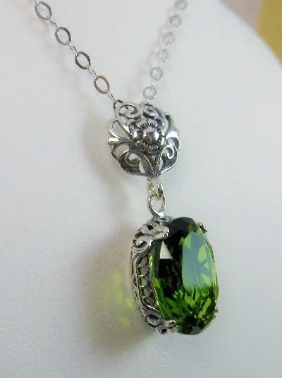 P70, Edward Pendant, Choice of Gemstone, Vintage Style Edwardian Necklace #P70