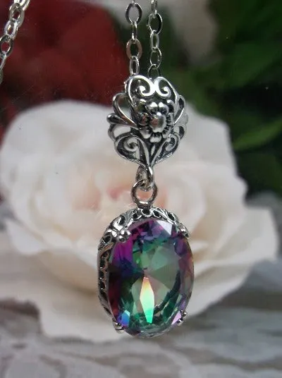 P70, Edward Pendant, Choice of Gemstone, Vintage Style Edwardian Necklace #P70