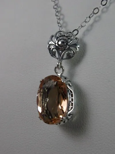 P70, Edward Pendant, Choice of Gemstone, Vintage Style Edwardian Necklace #P70