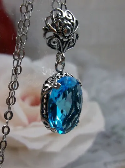 P70, Edward Pendant, Choice of Gemstone, Vintage Style Edwardian Necklace #P70