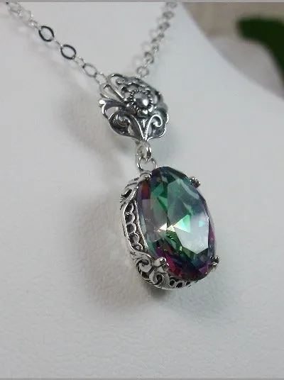 P70, Edward Pendant, Choice of Gemstone, Vintage Style Edwardian Necklace #P70