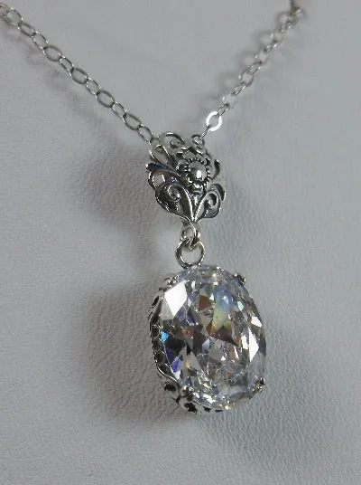 P70, Edward Pendant, Choice of Gemstone, Vintage Style Edwardian Necklace #P70