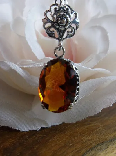 P70, Edward Pendant, Choice of Gemstone, Vintage Style Edwardian Necklace #P70