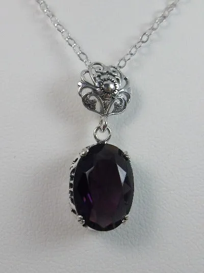 P70, Edward Pendant, Choice of Gemstone, Vintage Style Edwardian Necklace #P70