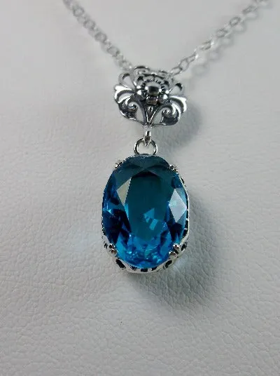 P70, Edward Pendant, Choice of Gemstone, Vintage Style Edwardian Necklace #P70
