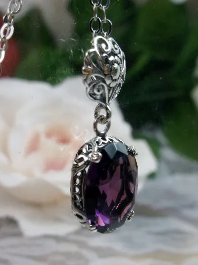 P70, Edward Pendant, Choice of Gemstone, Vintage Style Edwardian Necklace #P70