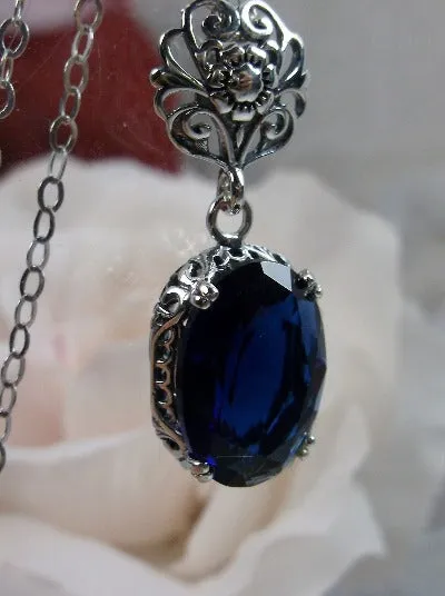 P70, Edward Pendant, Choice of Gemstone, Vintage Style Edwardian Necklace #P70