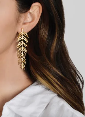 Palm Leaves Dangling Earrings