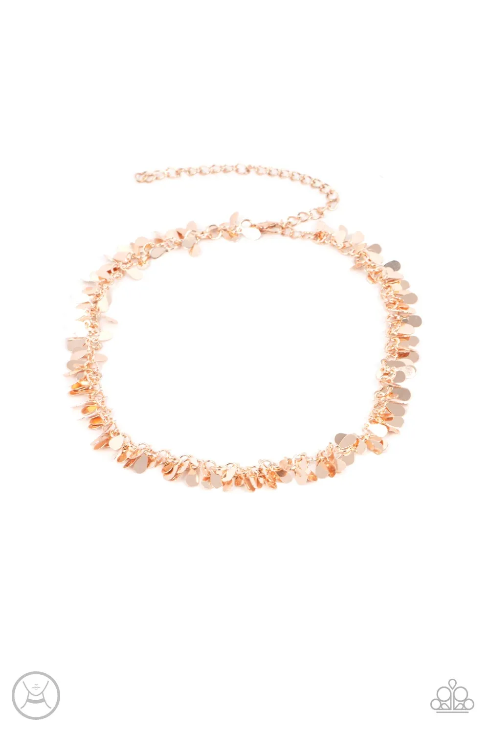 Paparazzi Surreal Shimmer - Rose Gold Choker Necklace