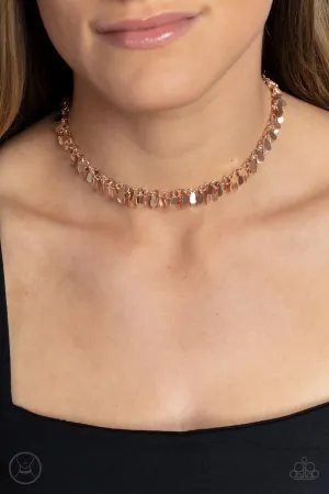 Paparazzi Surreal Shimmer - Rose Gold Choker Necklace