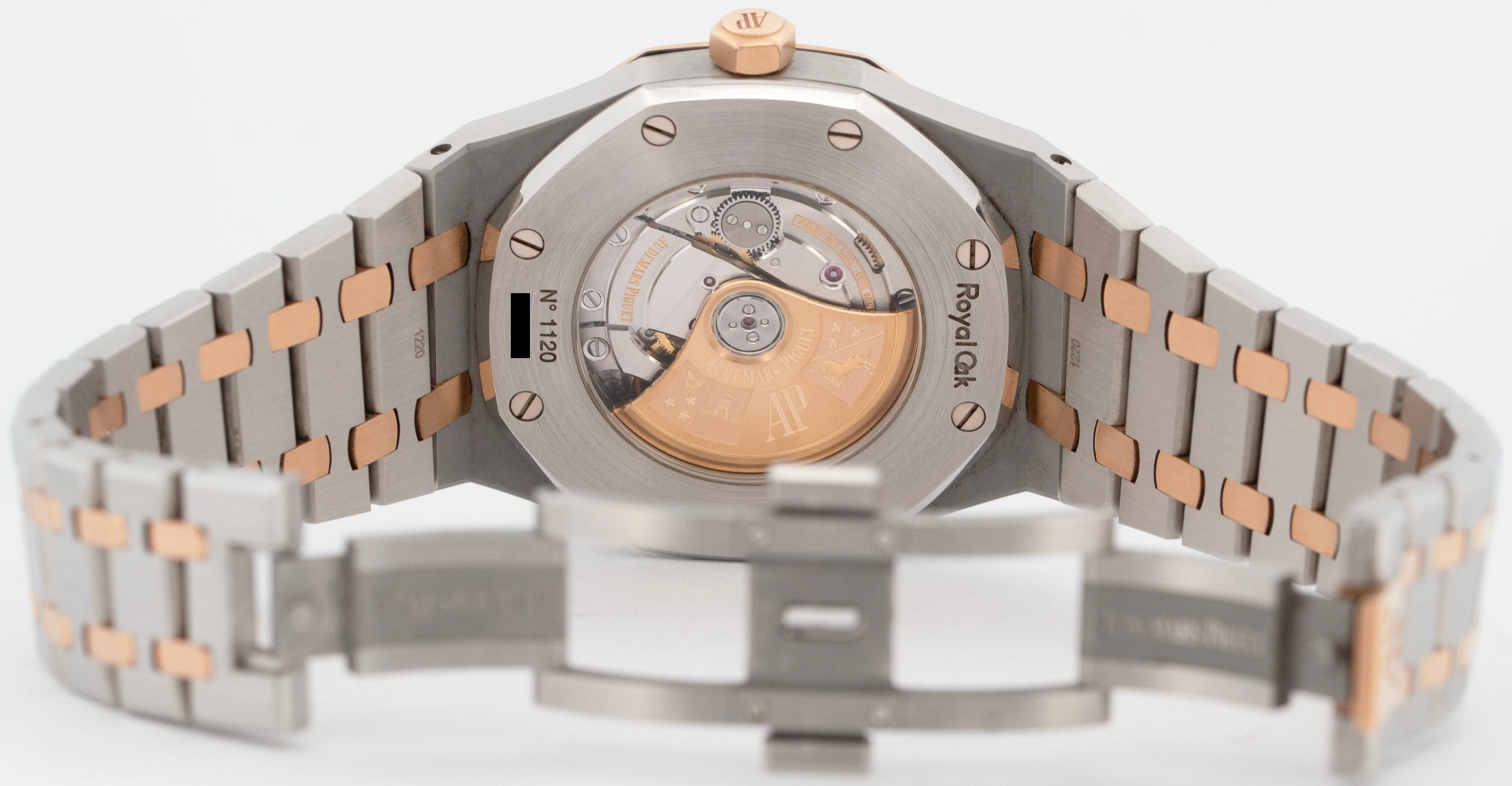PAPERS Audemars Piguet Royal Oak WHITE Steel Gold 41mm 15400SR.OO.1220SR.01 BOX
