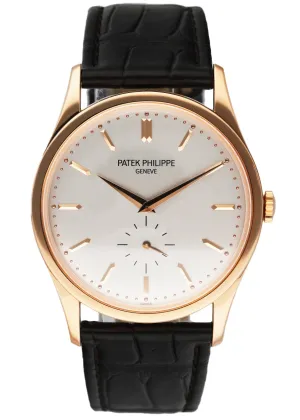 Patek Philippe Calatrava 5196R 18K Rose Gold Men's Watch Box & Papers