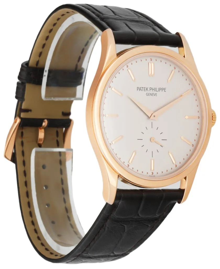 Patek Philippe Calatrava 5196R 18K Rose Gold Men's Watch Box & Papers