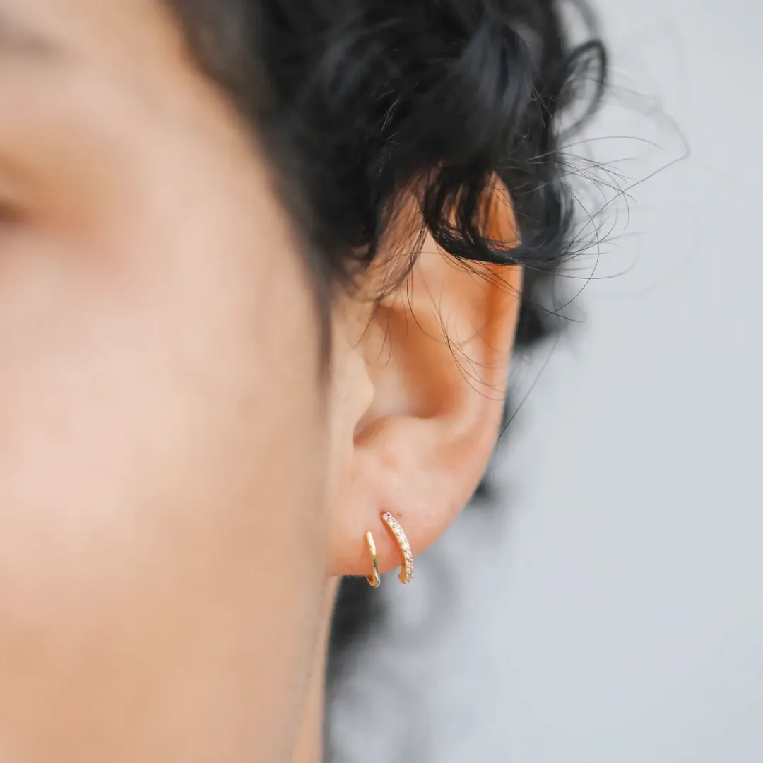 Pave Spiral Earrings